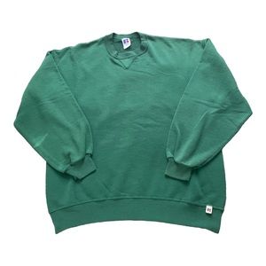 Vintage USA Mens Russell Athletic Green Pullover Crewneck Sweatshirt